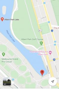 Albert Park Lake interval run session meet location