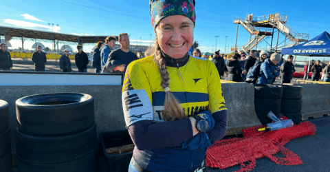 Andrea at the duathlon