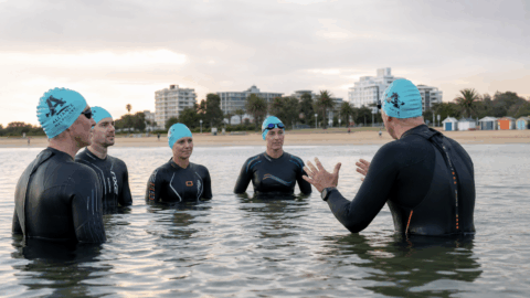 Coached open water swim confidence training in Melbourne