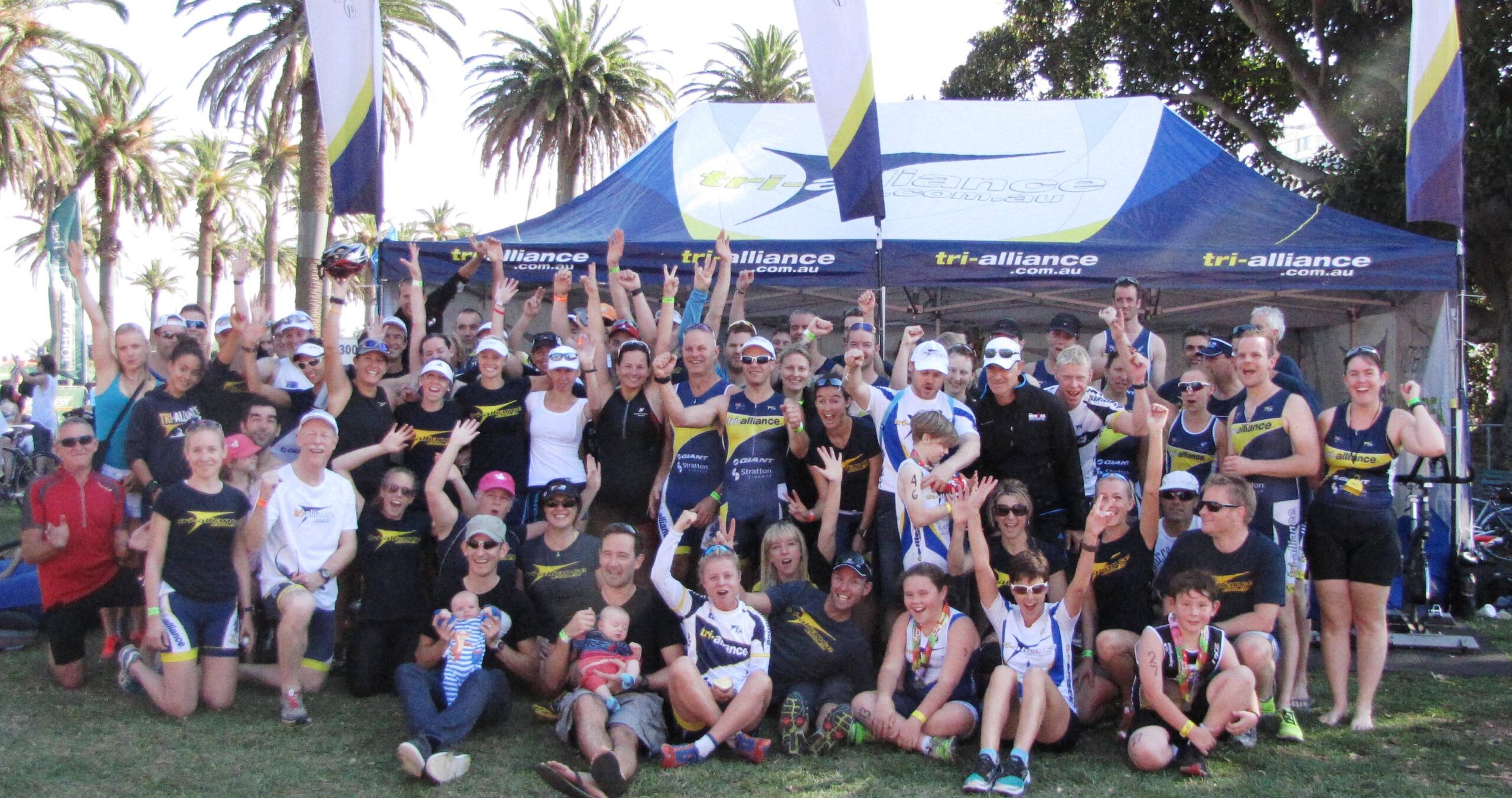 A large Tri Alliance squad together on race day